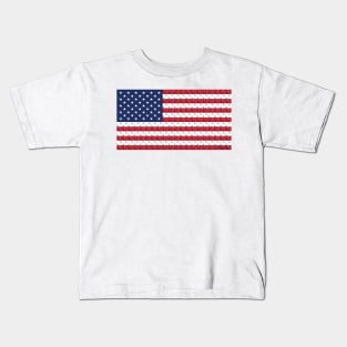 Bones and Paw Prints American Flag Kids T-Shirt